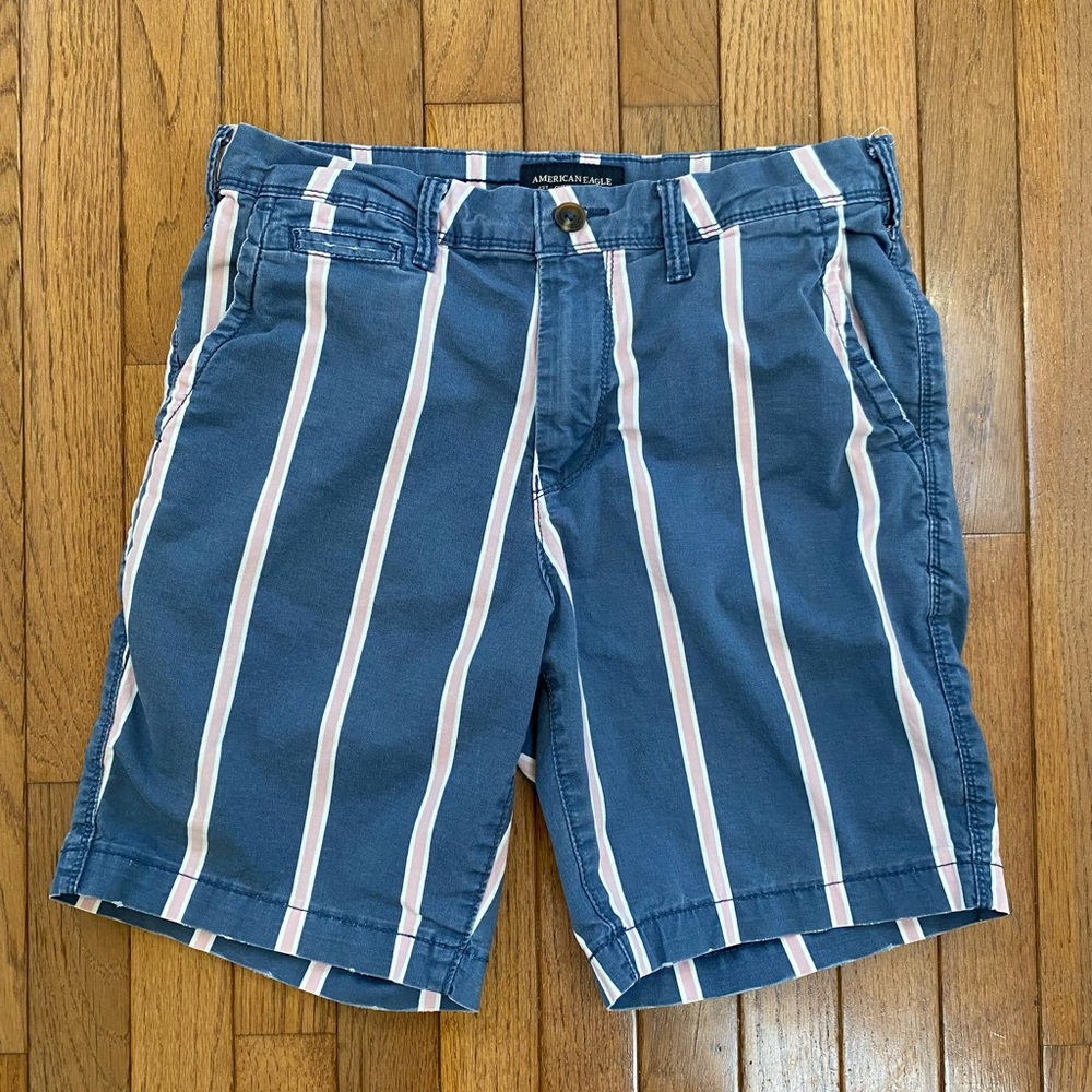 American Eagle Outfitters Men’s 29 Blue Striped Shorts